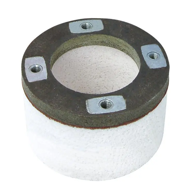 10-Inch Diameter x 4-Inch Wide x 1-Inch Rim Cylinder Grinding Wheel with Nut Inserts (Model 46-J)