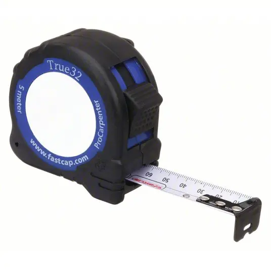 16-Foot Tape Measure with 1-Inch Blade, Metric Markings, and Rubber-Grip ABS Housing