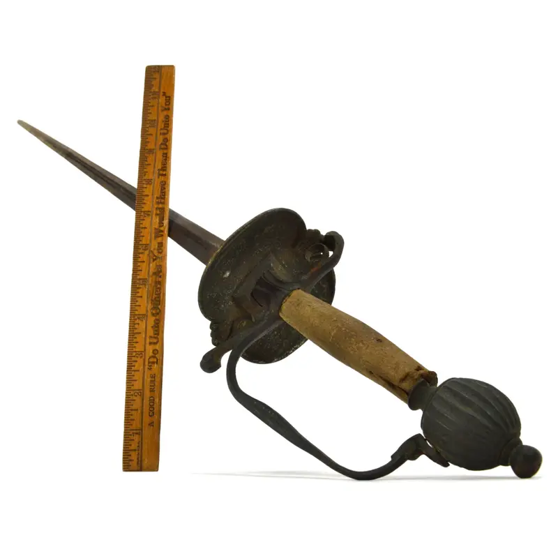 18th-Century French-Style Smallsword or Rapier – Revolutionary War-Era Collectible, Approx. 39 Inches
