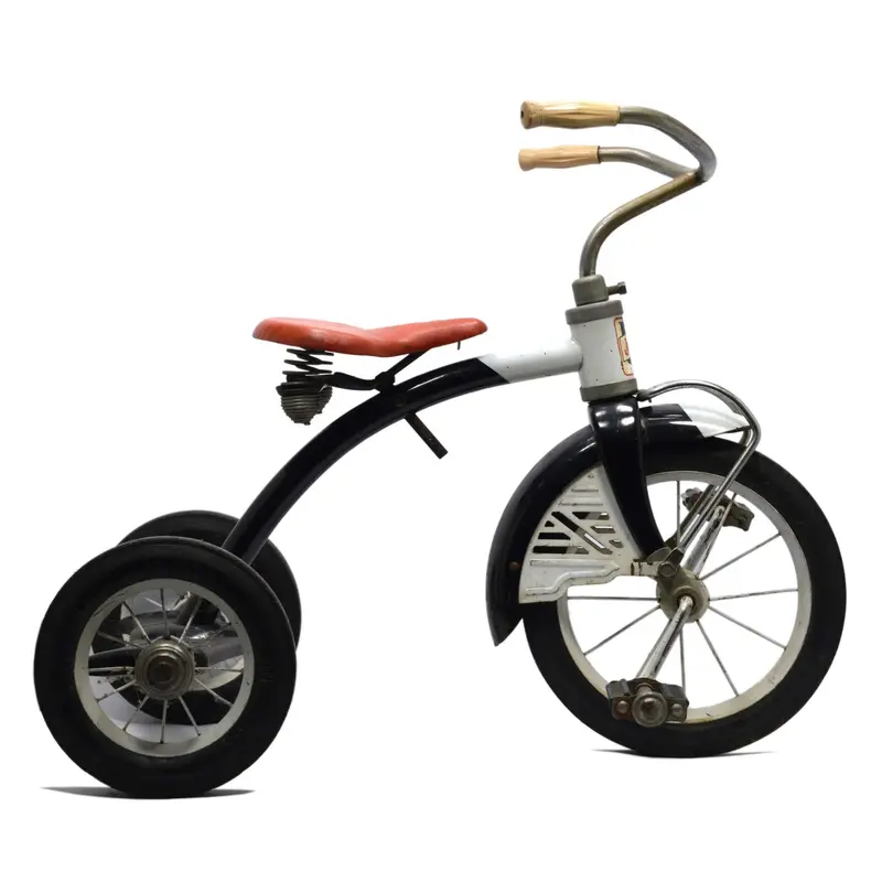 1950s AMF Junior Toy Corp. Black and Red Vintage Tricycle