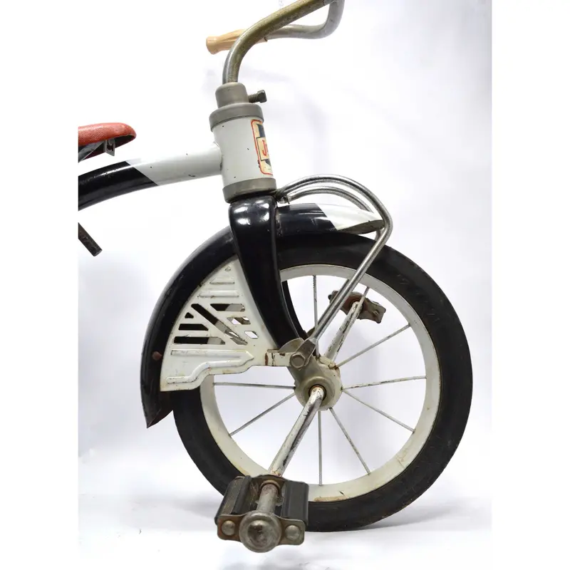 1950s AMF Junior Toy Corp. Black and Red Vintage Tricycle