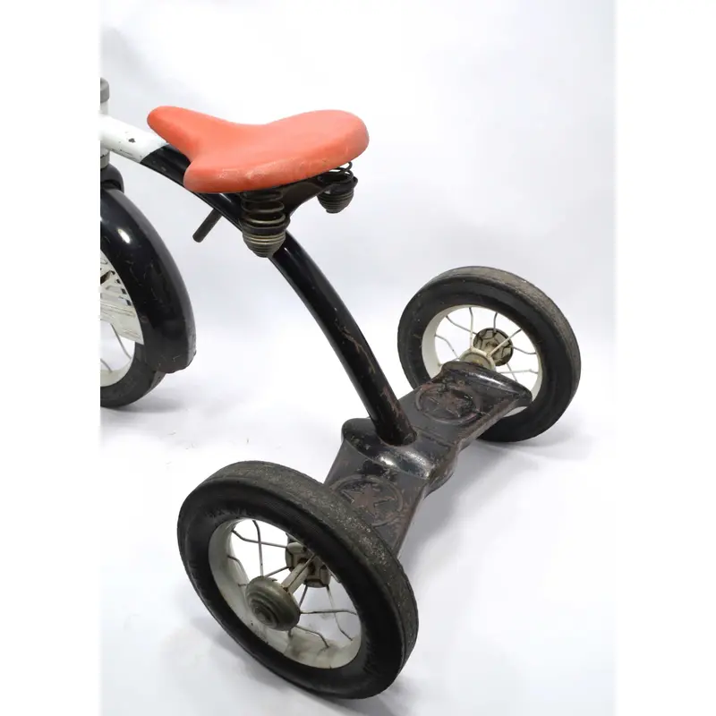 1950s AMF Junior Toy Corp. Black and Red Vintage Tricycle