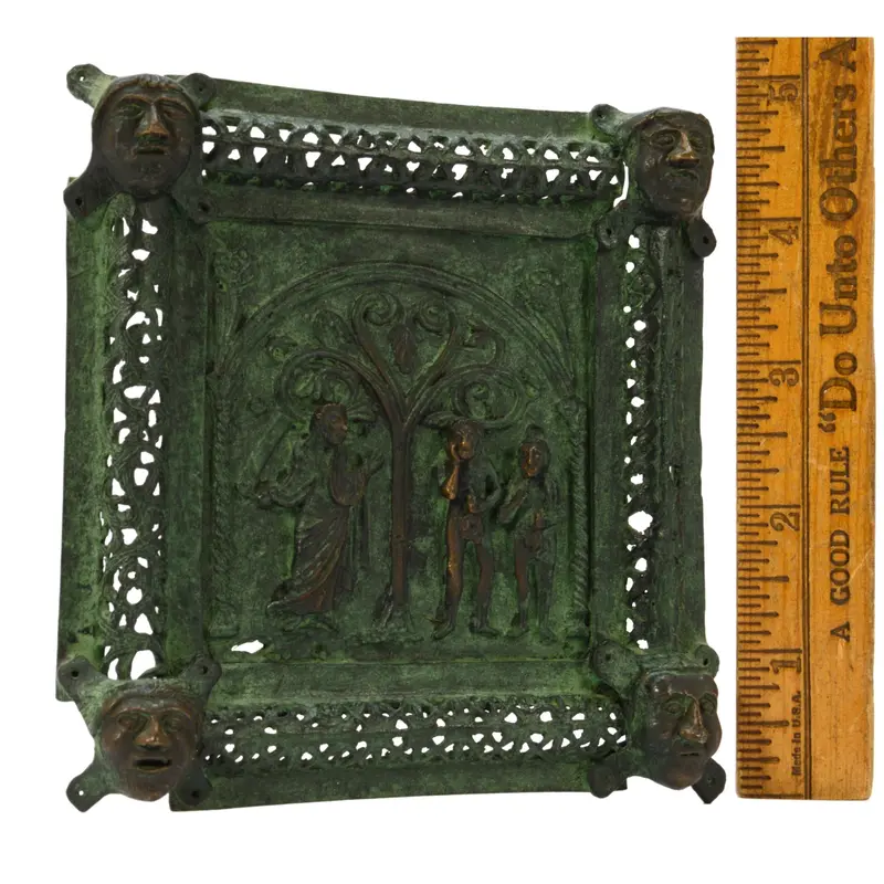 1950s Bronze Bas-Relief – San Zeno Basilica Reproduction, First of Three Panels