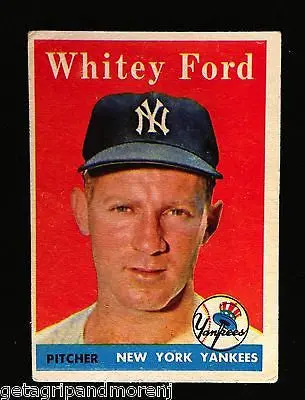1958 Topps #320 Whitey Ford Yankees Card – Hall of Fame Baseball Collectible