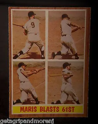 1962 Topps Roger Maris #313 Baseball Card – Historic ’61 Home Run Season, Near-Mint