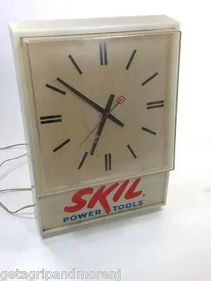 1976 Skil Power Tools Lighted Electric Clock – Vintage Garage Advertisement
