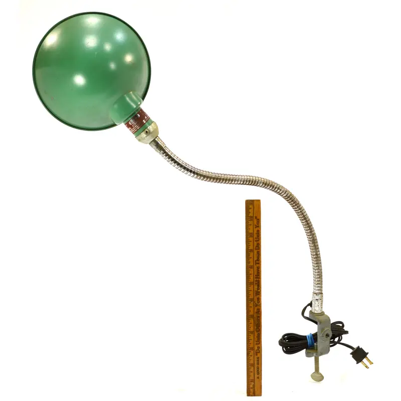 1982 Dayton Electric Gooseneck Workshop Lamp – Clamp-Mount Industrial Machine Light #2V354A