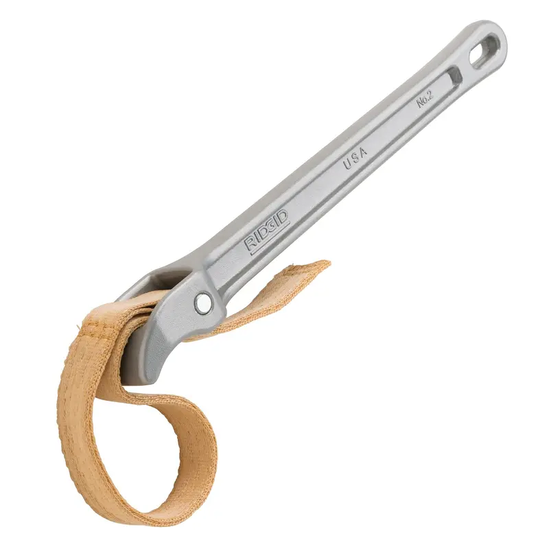 #2 Aluminum Strap Wrench – 3.5-Inch Max OD for Small Fittings