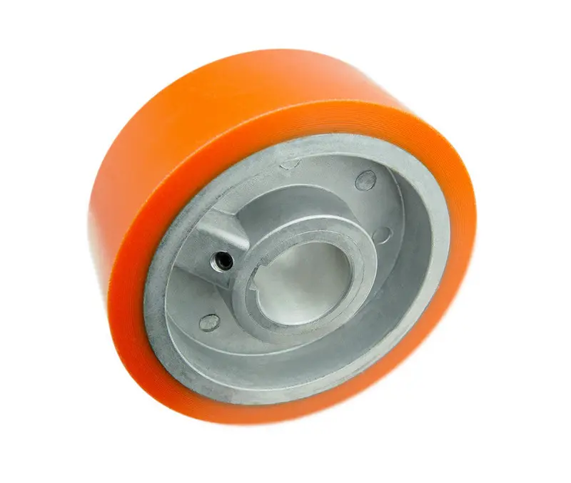 2″-Wide Keyed Solid Urethane Feed Wheel — 5-1/2″ Dia, 35 mm Bore