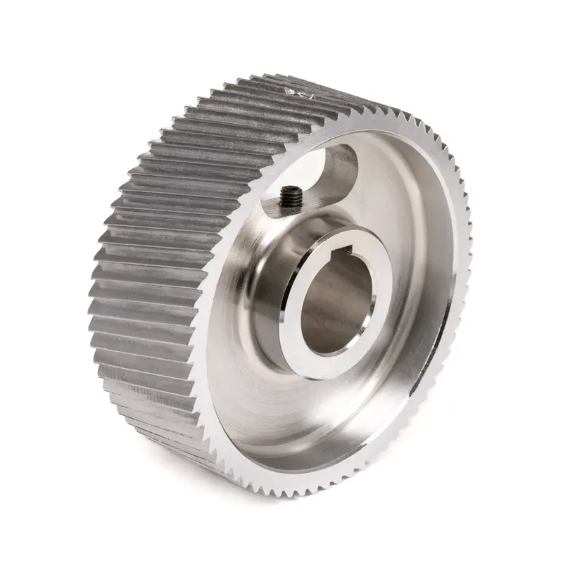 2″-Wide Keyed Steel Feed Wheel — 5-1/2″ Dia, 35 mm Bore, 10° Shear Angle