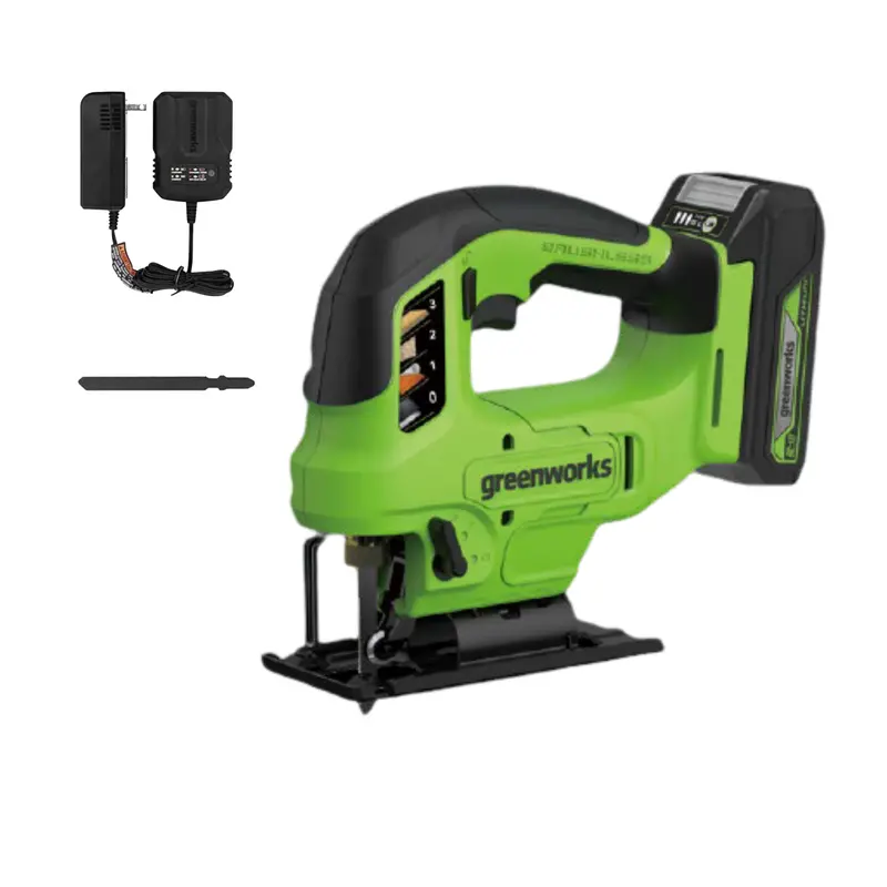 24V Cordless Brushless Jig Saw Kit with 1.5Ah Battery & Charger