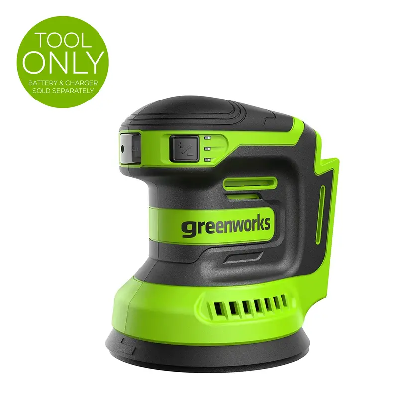 24V Cordless Orbital Sander – 5″ Pad, Variable Speed (Bare Tool)