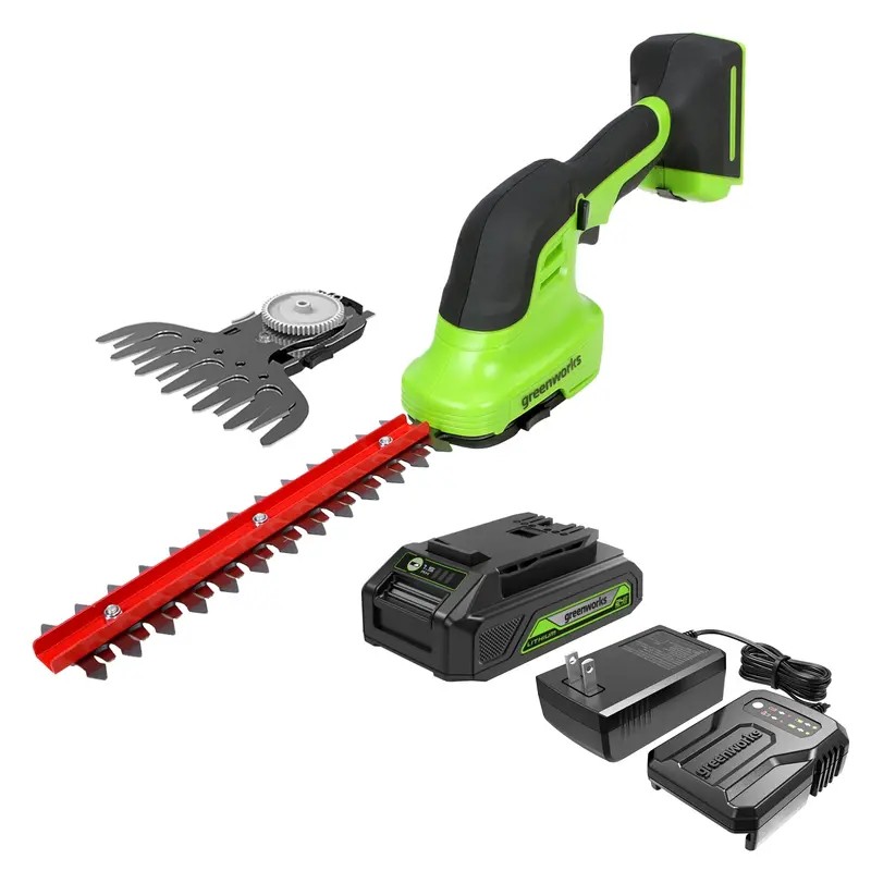 24V Cordless Shrub Shear – Includes 1.5Ah USB Battery and Dual-Port Charger