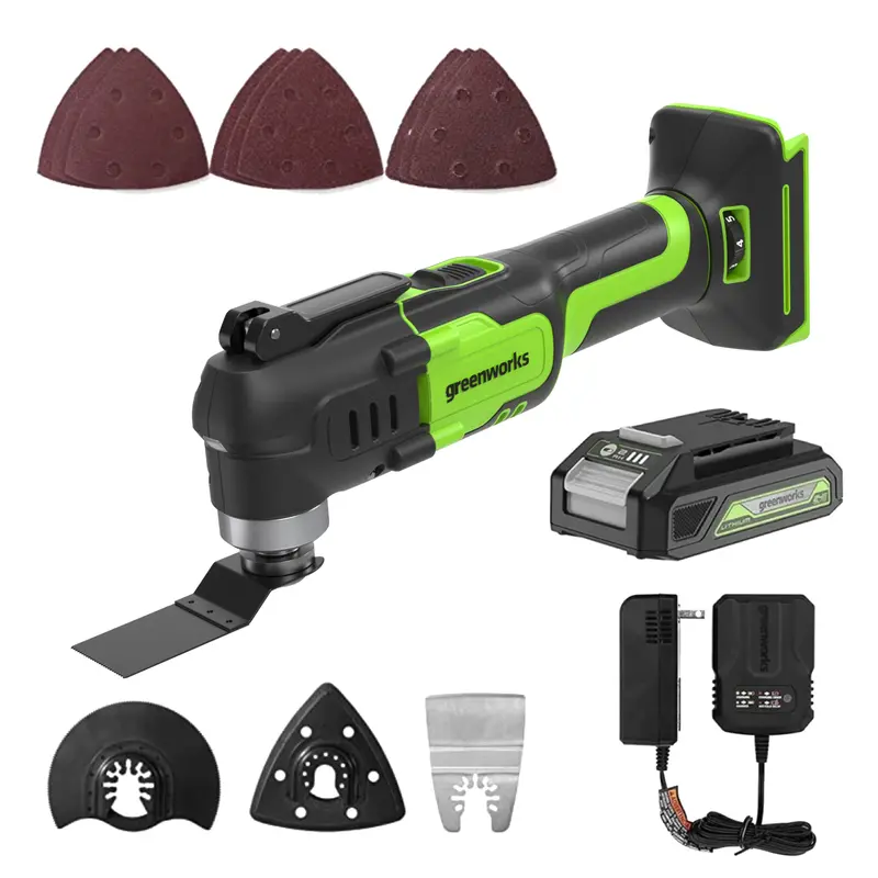 24V Oscillating Multi-Tool Kit with 2.0Ah Battery and Charger