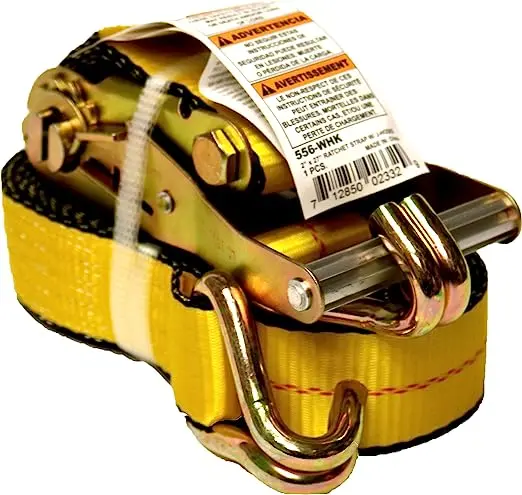 27-Foot J-Hook Ratchet Tie-Down Strap – 2-Inch Wide