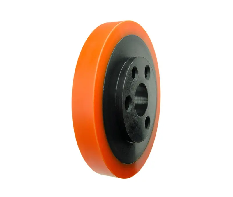 3/4″-Wide Bolt-On Solid Urethane Feed Wheel — 5-1/2″ Dia, 30 mm Bore