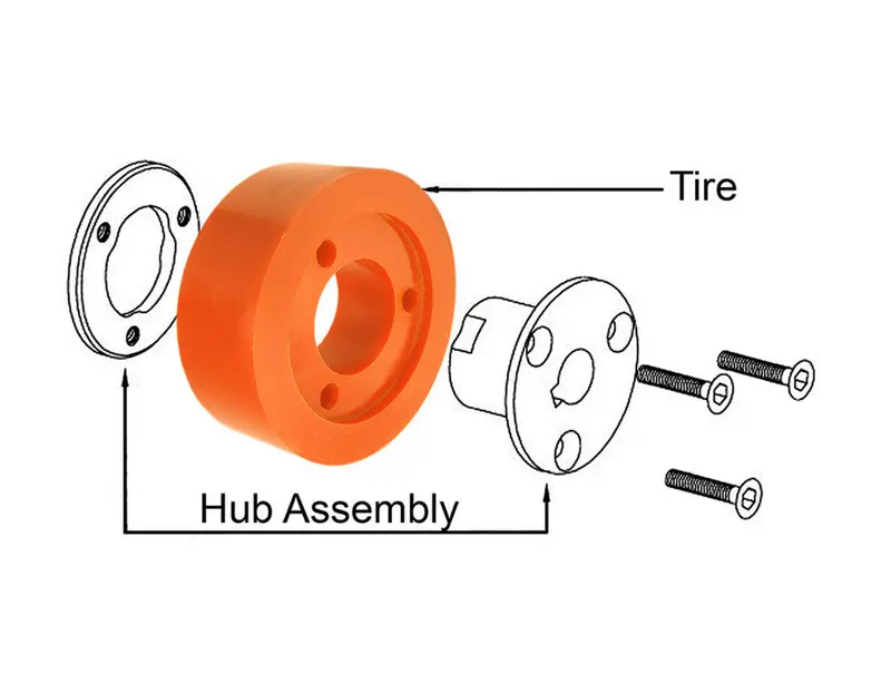 35 mm Bore Keyed Steel Hub for 2″ Feed Wheels