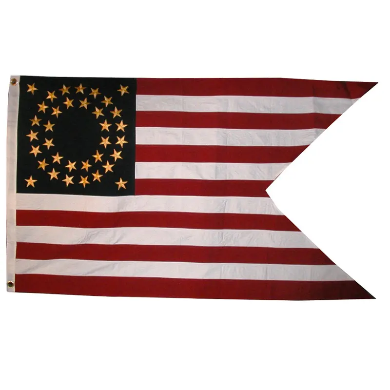 35-Star Civil War Cavalry Guidon Flag – Vintage US Army Banner