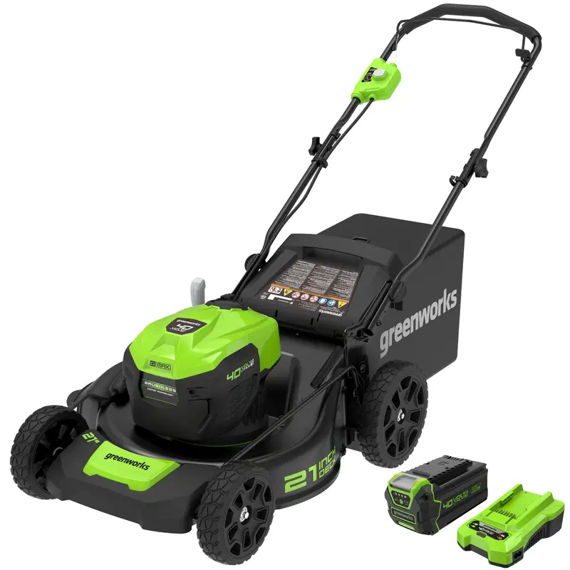 40V 21″ Brushless Cordless Push Lawn Mower – 5.0 Ah USB Battery & Charger