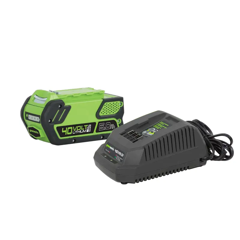 40V 5.0Ah Extended-Run Lithium-Ion Battery with Rapid Charger