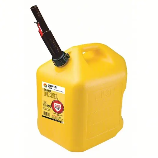 5-Gallon Yellow Diesel Fuel Can with Self-Dispensing Spout
