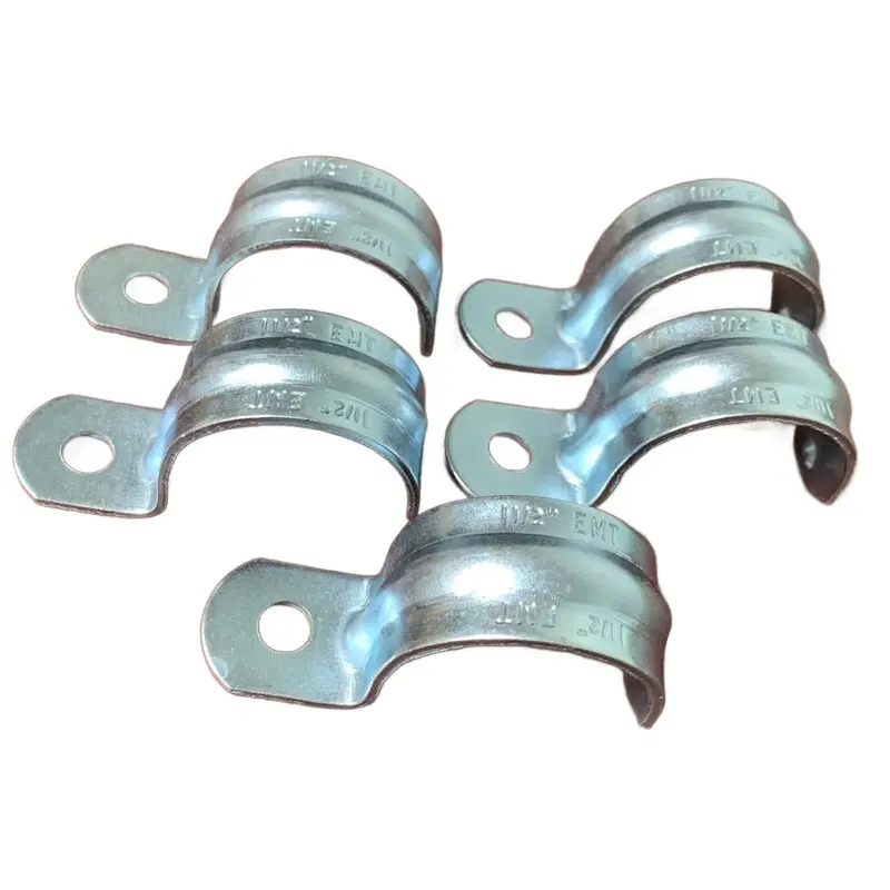 5-Pack 1.5-Inch Single-Hole Metal Pipe Strap for EMT and Rigid Conduit