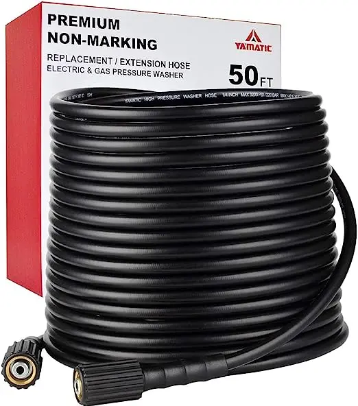 50-Foot 1/4-Inch Pressure Washer Hose – 3200 PSI Rated