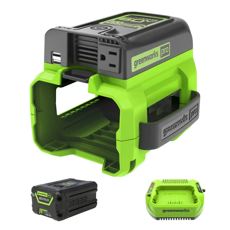 60V 300W Portable Power Inverter — Equipped with 2.5 Ah Battery & Charger