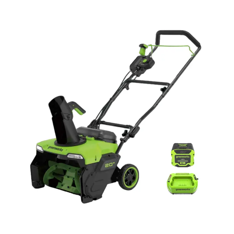 60V Brushless 20-Inch Snow Thrower – Complete Kit with 4.0Ah Battery & Charger