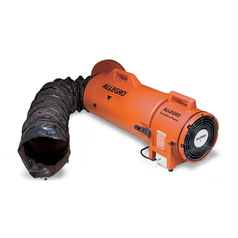 8-Inch EX-Rated Explosion-Proof Plastic Blower – Compact Canister + Ducting