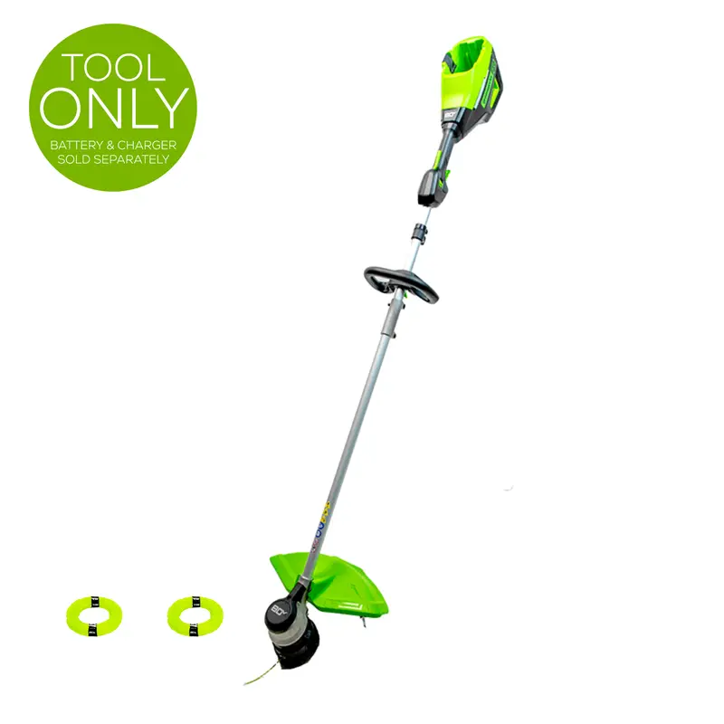 80V 14″/16″ Adjustable String Trimmer – Bare Tool with 2-Pack Bulk Line