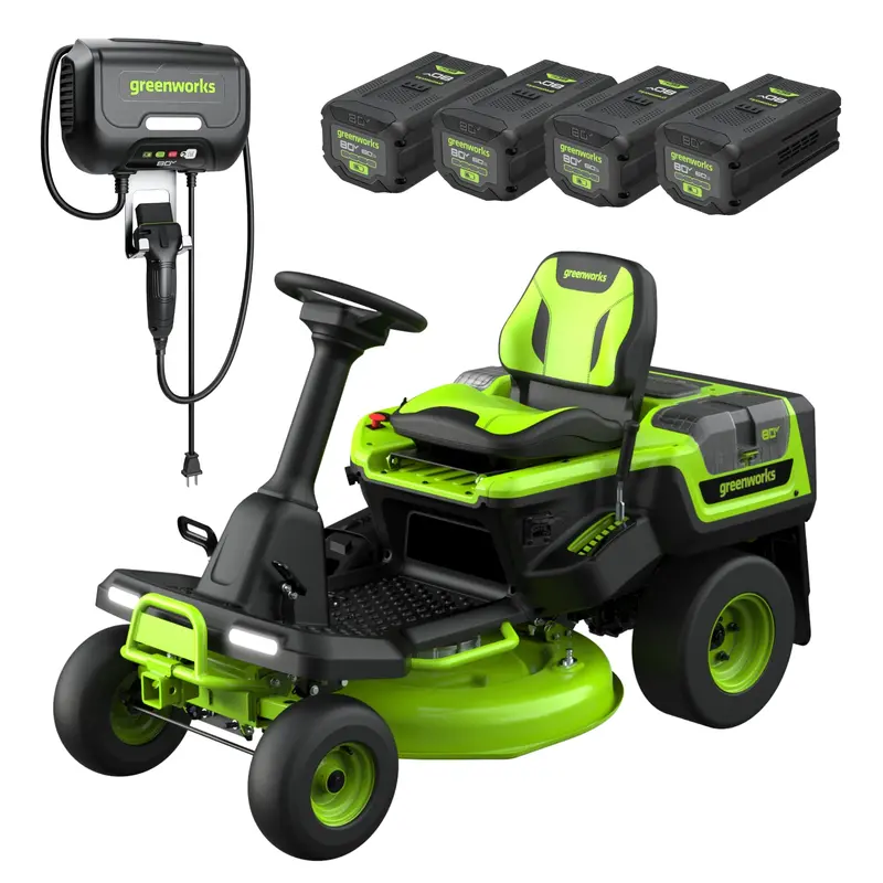 80V 30-Inch CrossoverT Battery-Powered Riding Lawn Tractor – Includes Four 6.0Ah Batteries & 600W Charger