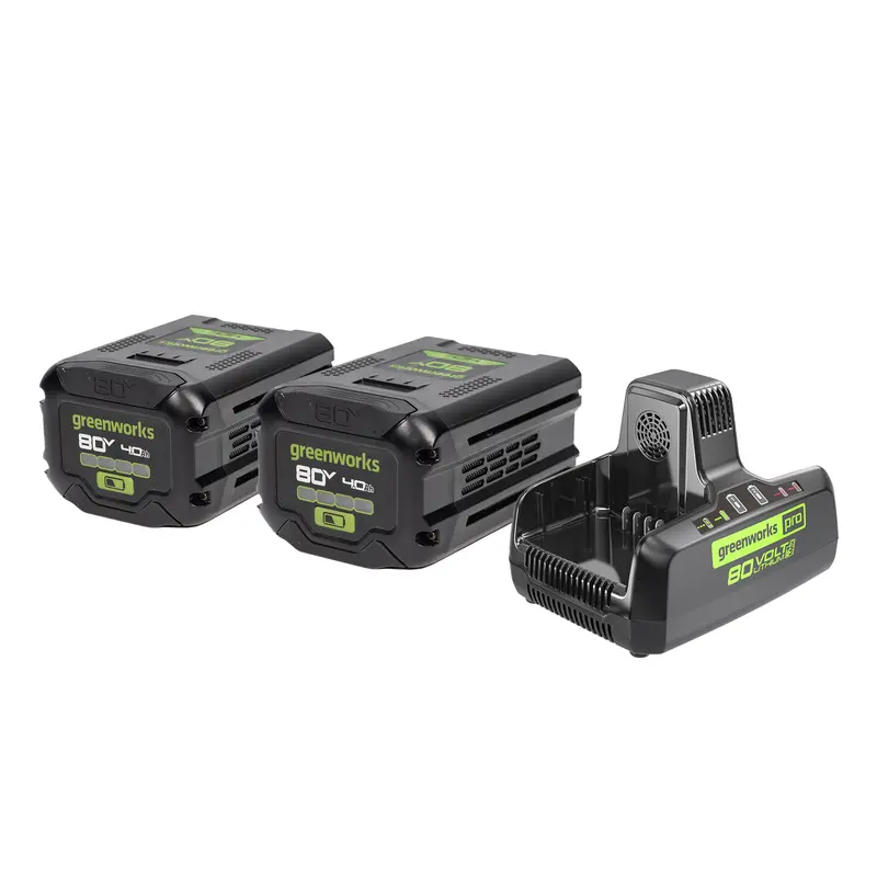 80V Dual 4.0Ah Battery Pack with Dual-Port Smart Charger