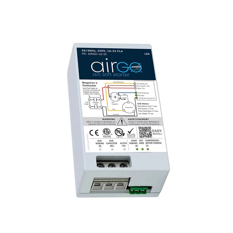 AirGo 16–32A AC Soft Starter — Motor Protection for Generators and Utility Power