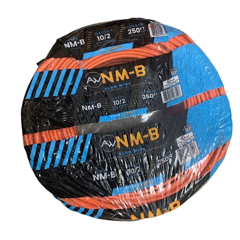 Alan Wire NM-B 10/2+G Orange Electrical Cable – 250-Foot Roll with Ground