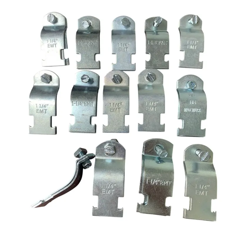 Aluminum EMT Strut Sets – 1.25-Inch Diameter with Hardware (Nut & Bolt), Pack of 14