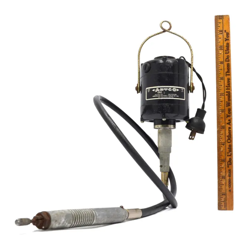 American Rotary Tools Co. Flex Shaft Air Grinder — Vintage Artco 115V Bench Tool