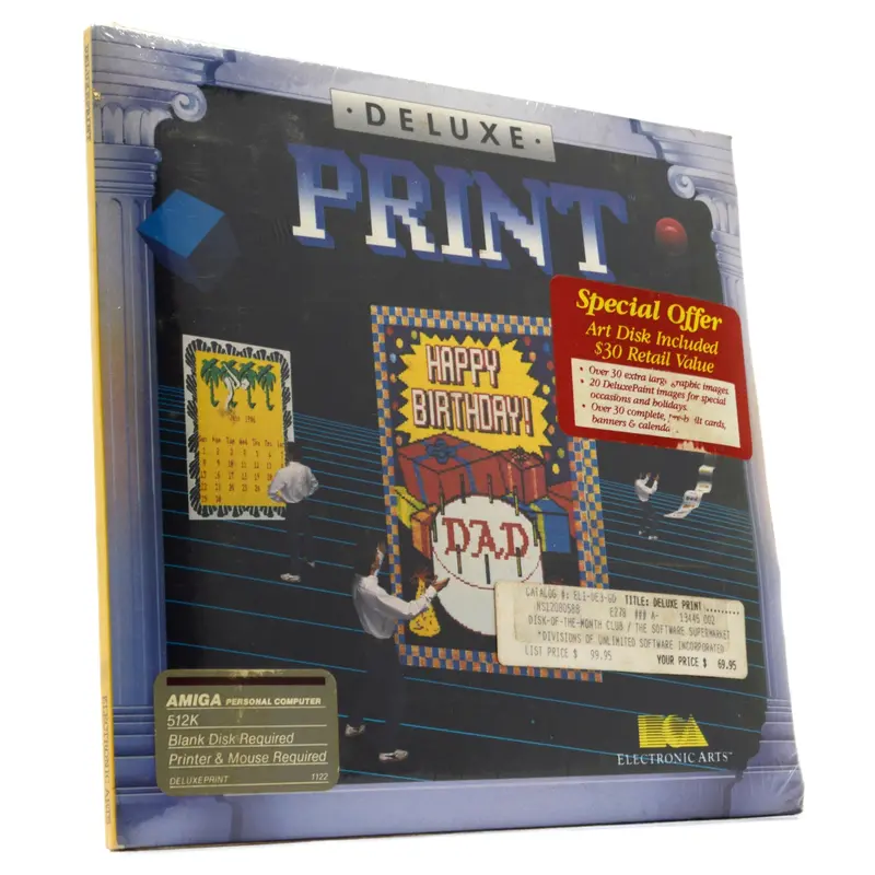 Amiga Deluxe Print – Disk of the Month Club Factory-Sealed Edition
