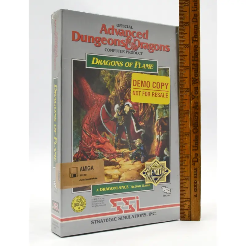 Amiga Dragons of Flame – Rare Demo Copy in Original Sealed Packaging