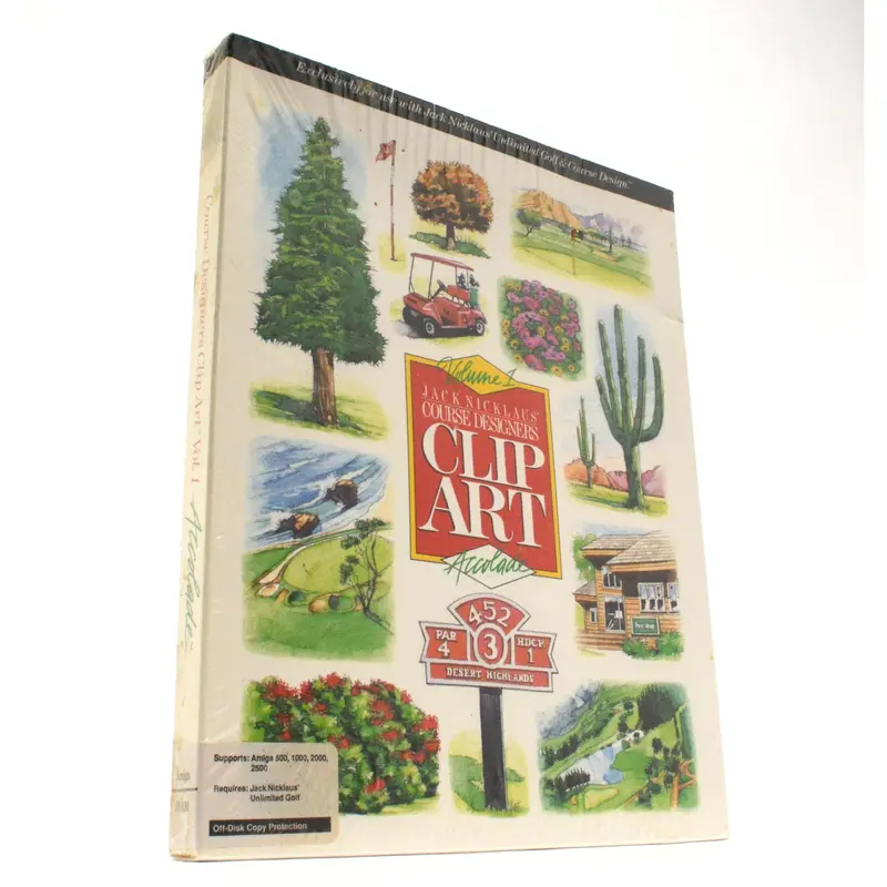 Amiga Jack Nicklaus Golf Clip Art Add-On — Sealed Course Design Utility