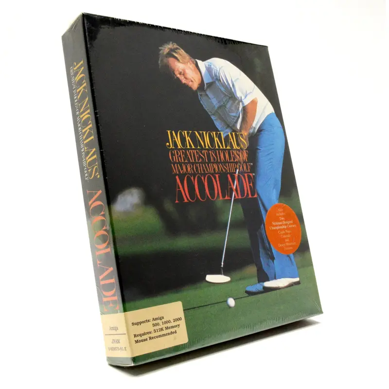 Amiga ‘Jack Nicklaus Greatest 18 Holes of Golf’ — New/Sealed 512K Golf Game