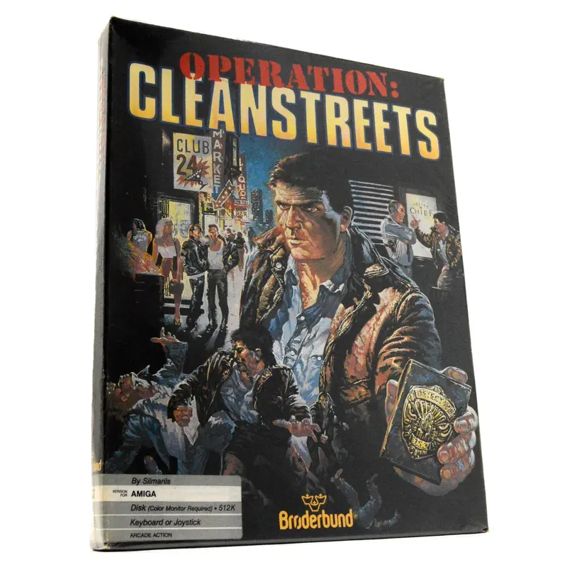 Amiga Operation Cleanstreets – Broderbund Factory-Sealed Game (1988)