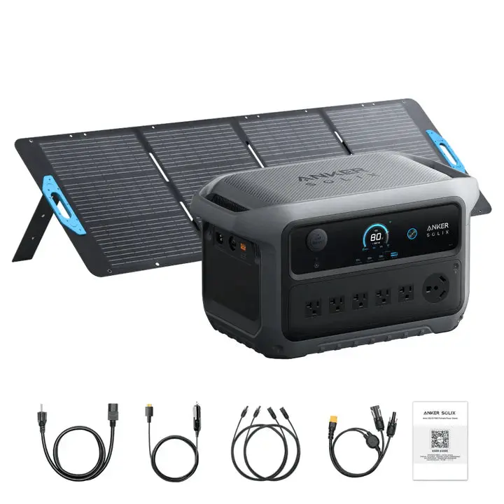 Anker SOLIX C2000 Gen 2 Portable Power Station (2048Wh) with 200W Solar Panel – B17831A4