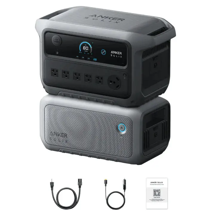 Anker SOLIX C2000 Gen 2 Portable Power Station (2048Wh) with Expansion Battery – B17831A1
