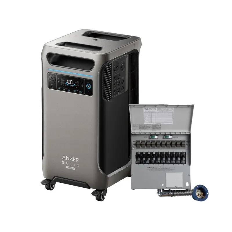 Anker SOLIX F3800 Plus w/ 50A Home Transfer Switch – Seamless Whole-House Backup Integration