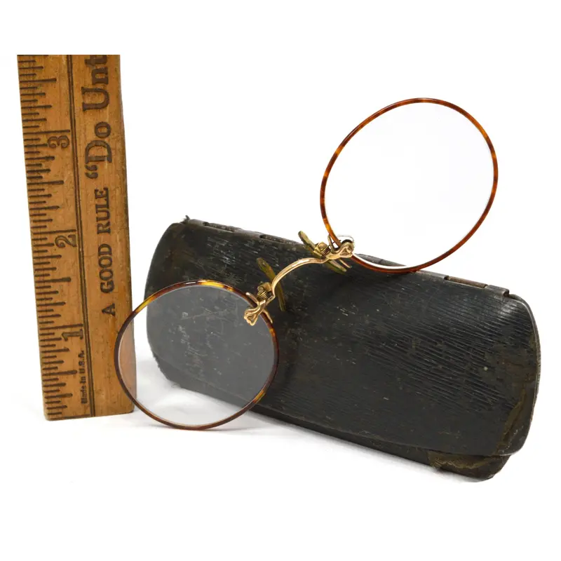 Antique Aristocrat Eyeglasses in 1/10–12K Gold-Filled Metal, Includes Original Case