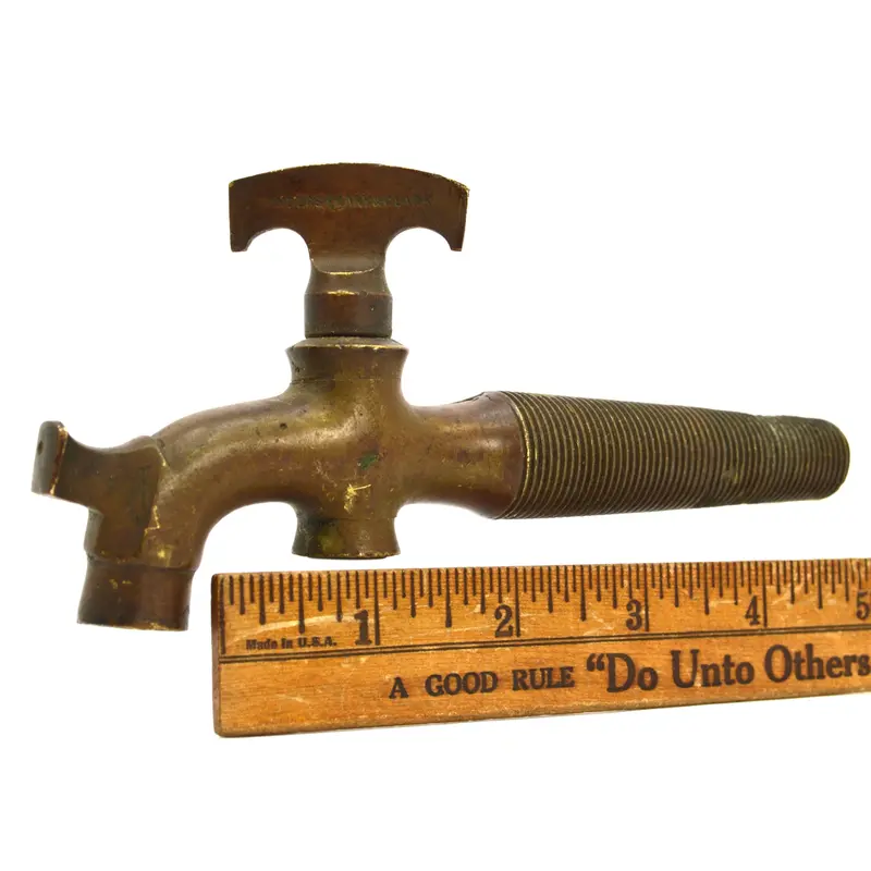 Antique Brass Beer Tap — Landers, Frary & Clark Cask Spigot for Barrels