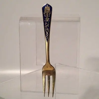 Antique Brass Dessert Forks – Set of 9 Elegant Thai-Made Flatware Pieces