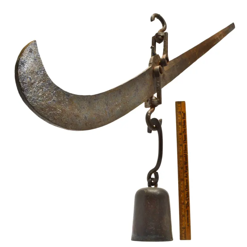Antique Cast Iron Beam Balance Scale – 0–80 Unit Range with Genuine Period Weight