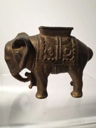 Antique Cast Iron Elephant Mechanical Bank